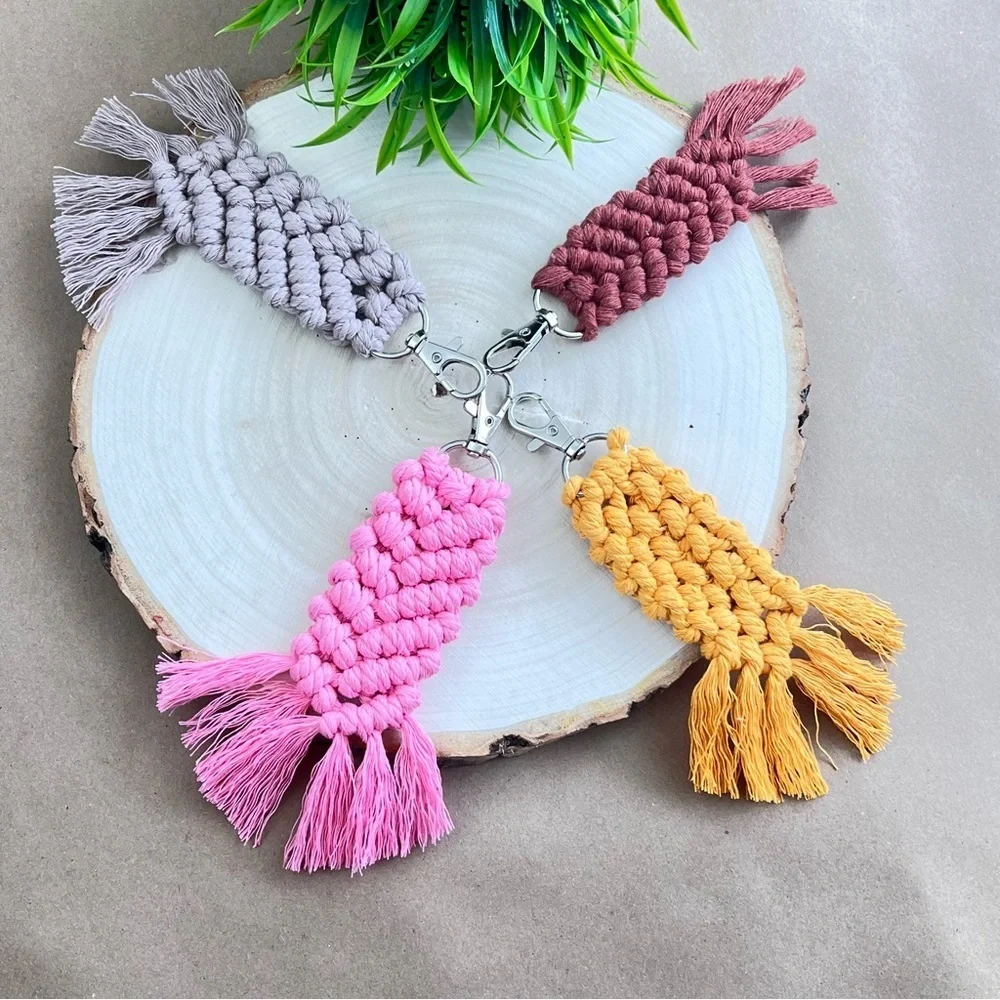 Braided Handcrafted Boho Macrame Keychain